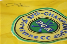 Jack Nicklaus Signed PGA Championship at Firestone CC Flag with Embroidered Logo JSA ALOA