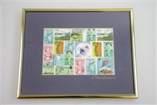 Bobby Jones Stamp Sheet (50) Plus Framed Luminaries Stamps (17)