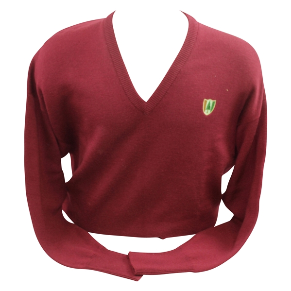 Pine Valley Golf Club Mens J. McInerney, Ltd. Maroon V-Neck Sweater