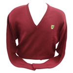 Pine Valley Golf Club Mens J. McInerney, Ltd. Maroon V-Neck Sweater