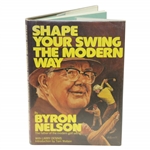 1976 First Edition Shape Your Swing the Modern Way Book by Byron Nelson in Mylar Wrap