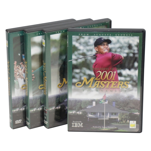 2001, 2002, 2003, & 2004 Official Masters Tournament Highlights DVDs in Cases