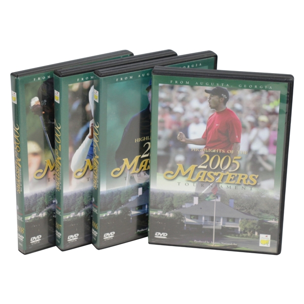 2005, 2006, 2007, &2008 Official Masters Tournament Highlights DVDs in Cases