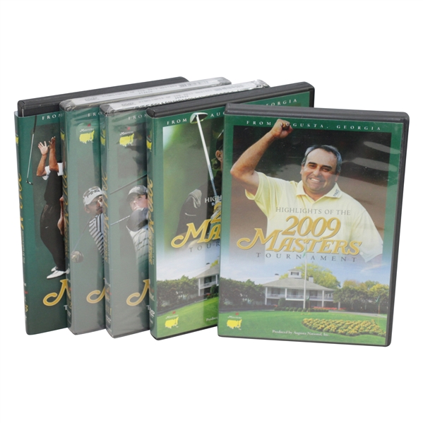 2009, 2010, 2011, 2012, & 2013 Official Masters Tournament Highlights DVDs in Cases