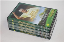 2009, 2010, 2011, 2012, & 2013 Official Masters Tournament 'Highlights' DVDs in Cases