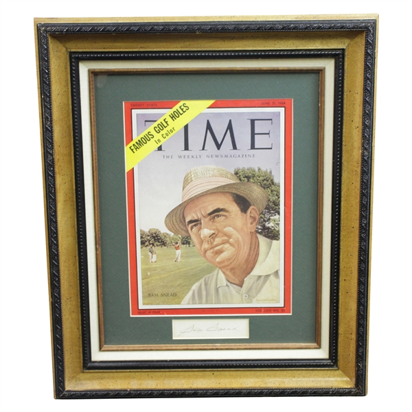 Sam Snead Signed Cut with June 21, 1954 TIME Magazine Display JSA ALOA
