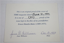 Sam Snead Signed Cut with June 21, 1954 TIME Magazine Display JSA ALOA