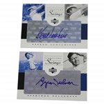 Ken Venturi & Byron Nelson Signed Upper Deck Signature Swings Golf Cards