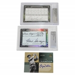 Byron Nelson, Gene Sarazen, & David Graham Signed Ltd Ed Golf Cards 