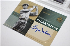 Byron Nelson, Gene Sarazen, & David Graham Signed Ltd Ed Golf Cards 