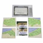 Byron Nelson, Billy Casper, & David Graham Signed Ltd Ed Golf Cards Plus 4 Cig. Cards 