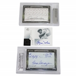 Byron Nelson, Gene Sarazen, & David Graham Signed Ltd Ed Golf Cards