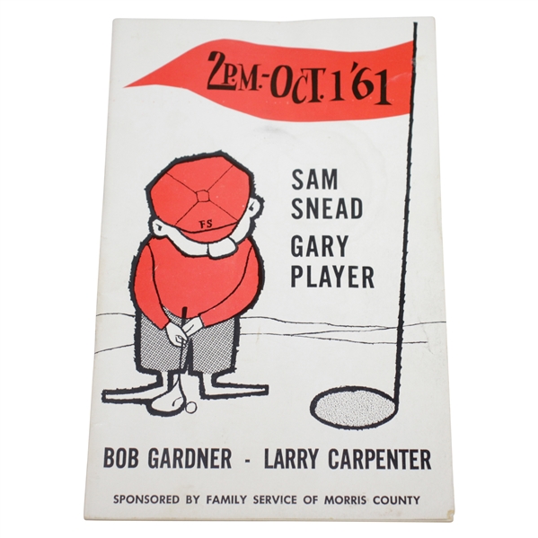 1961 Sam Snead & Gary Player (Pros) vs Gardner & Carpenter (Amateurs) Signed Program JSA ALOA