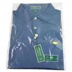 Masters Peter Millar Edition XL Blue with White Dot Short Sleeve Golf Shirt - Unused