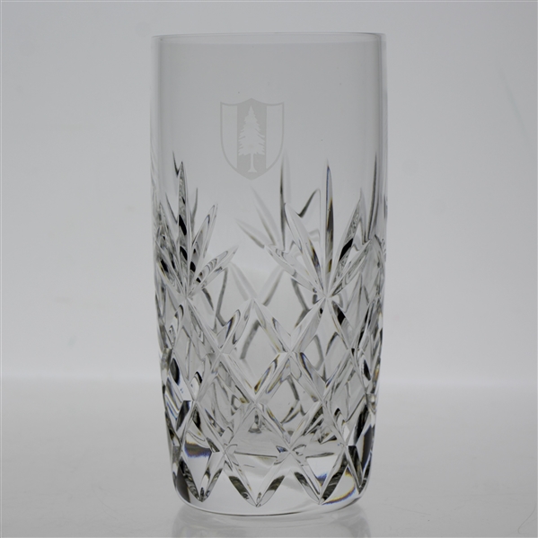 Pine Valley Golf Club Heavy Lenox Cut Crystal 14oz. Highball Glass with Etched Logo - Perfect Condition