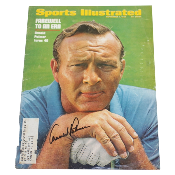 Arnold Palmer Signed Sports Illustrated Front Cover Page - September 1969 JSA ALOA