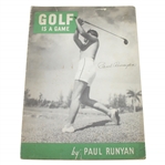 Paul Runyan Signed 1930s Golf is a Game Magazine JSA ALOA