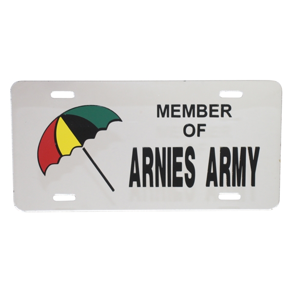 Member of Arnies Army Silver License Plate with Bay Hill Umbrella Logo