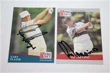 Arnold Palmer, Jack Nicklaus, Gary Player, & Lee Trevino Signed Pro-Set Golf Cards JSA ALOA