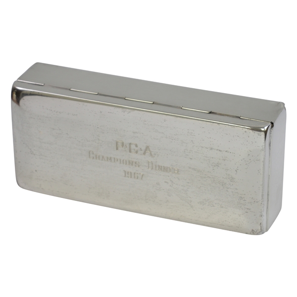 Al Geibergers Defending PGA Champion 1967 PGA Champions Dinner Poole Sterling Silver Keepsake Box