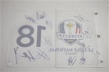 2018 Ryder Cup Flag at Le Golf National Flag Signed by European Team FULL JSA #BB22136