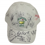 Masters Champs (15) Multi-Signed 2011 Masters Khaki Caddy Hat JSA ALOA