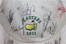 Masters Champs (15) Multi-Signed 2011 Masters Khaki Caddy Hat JSA ALOA