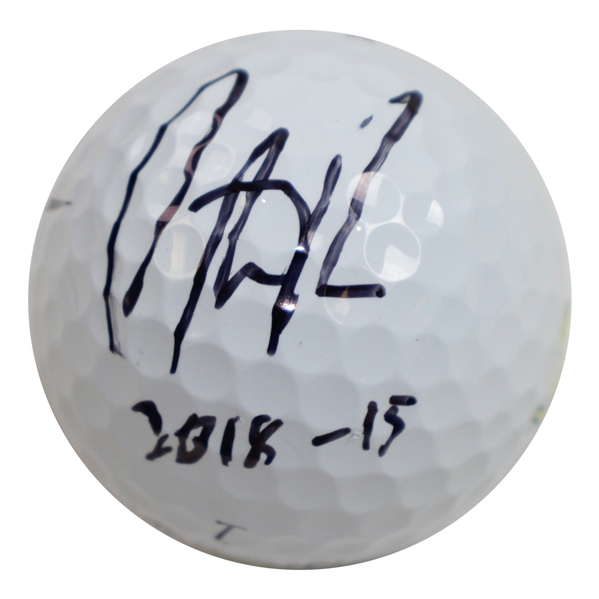 Patrick Reed Signed Masters Logo Golf Ball with Year Won & Score JSA #HH25691