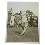 C.J.H. Tolley Driving at Stoke Poges Golf Match The Times Photo - Victor Forbin Collection