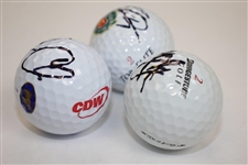 Cameron Champ, Tommy Fleetwood, & Rafael Cabrera-Bello Signed Golf Balls JSA ALOA