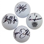 Bryson Dechambeau, Collin Morkaya, Corey Conners, & Hideki Matsuyama Signed Golf Balls JSA ALOA