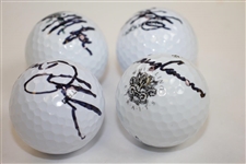Bryson Dechambeau, Collin Morkaya, Corey Conners, & Hideki Matsuyama Signed Golf Balls JSA ALOA