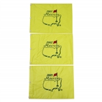 2001, 2002, & 2005 Masters Tournament Embroidered Flags - Tiger Wins!
