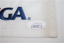 Brooks Koepka Signed 2017 US Open at Erin Hills Embroidered Flag - Full Sig! JSA #CC87206