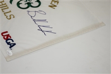 Brooks Koepka Signed 2017 US Open at Erin Hills Embroidered Flag - Full Sig! JSA #CC87206