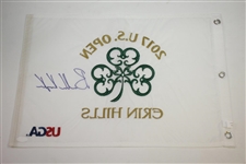 Brooks Koepka Signed 2017 US Open at Erin Hills Embroidered Flag - Full Sig! JSA #CC87206