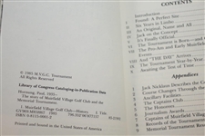 'Story of Muirfield Village GC & The Memorial Tournament' & 'Winged Foot Story' Books