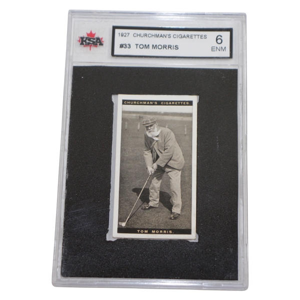 1927 Churchmans Cigarettes Famous Golfers Old Tom Morris Slabbed & Graded Golf Card