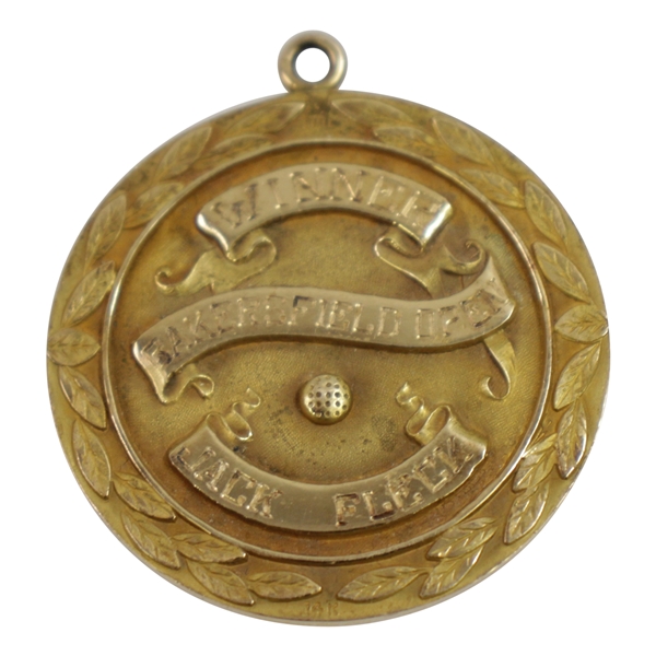 Jack Flecks 1961 PGA Bakersfield Open 14K Champions Medal - Final PGA Win