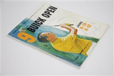 Tony Lema 2x Signed 1966 Buick Open Program with Venturi, Wall, & others - Mint Sat. Ticket JSA ALOA
