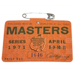 1971 Masters Tournament Series Badge #1646