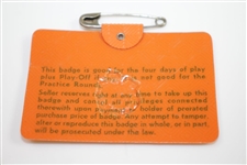 1971 Masters Tournament Series Badge #1646