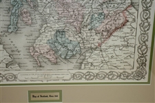 Circa 1860 Map of Scotland The Home of Golf Framed Map Print
