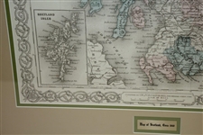Circa 1860 Map of Scotland The Home of Golf Framed Map Print