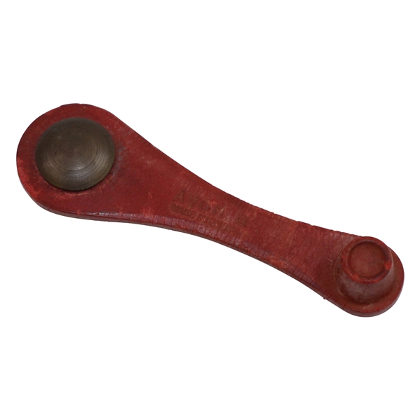 Circa Early 1900s Avon Red Rubber Weighted Tee - Made in England