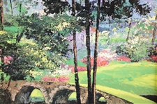 Vibrant Enhanced Amen Corner at Augusta National Presentation Poster by Mark King - Framed