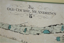 The Old Course at St. Andrews Map Surveyed & Depicted By Alister MacKenzie Print - Matted
