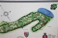 1991 Printed The Old Course St. Andrews J.P. Izatt Golf Architect Visual Survey - Framed