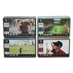 Tiger Slam Commemorative Golf Ball Tins for Masters, PGA, US Open, & OPEN Victories - Complete Set