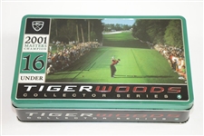 Tiger Slam Commemorative Golf Ball Tins for Masters, PGA, US Open, & OPEN Victories - Complete Set